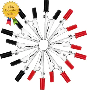 645165 PSYQTSUARY Bqvumlmz Alligator Clips Electrical Battery