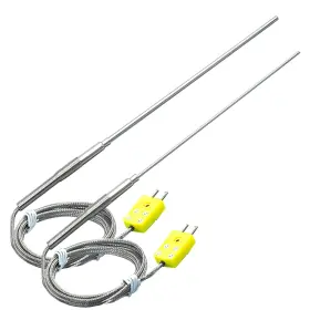 Qdyxpxwh Tl1918sl K-type Thermocouple Probe Two-piece Set Length 12 Inches Diameter Lar