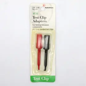 Radio Shack 270-334b Vintage Mini Test Clip Adapters Pack Of 2 Red And Black New Radio Shack 270-334b Vintage Mini Test Clip Adapters Pack Of 2 Red And Black New