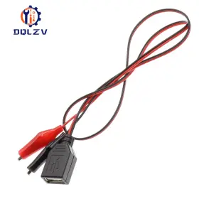 Rapidroo-shop 445039614607 60cm Alligator Test Cilp To Usb Male Female Connector Adapter Crocodile Cla