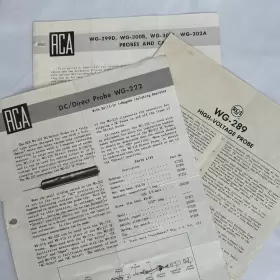 Rca Wg-222 Instructions For Probe Wg-289 Wg-299d 300b 301a 302a