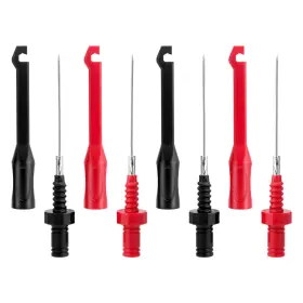 Redtagtown 600609571767 4pcs Automotive Test Hook Clip Wire Piercing Puncture Probe For 4mm Banana Plug