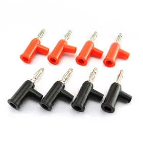 Rlecs 713838206871 8pcs Stackable Solderless Banana Plugs 4mm 4pcs Red Black