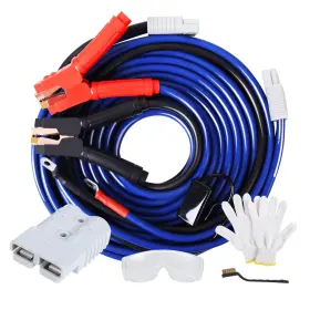 Safemate Smbc003-fba-01 Gauge Heavy Duty Jumper Cables For Diesel Trucks - 30ft 1000a Extr