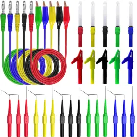Sedovnou 606408813787 31pcs Back Probe Kit Banana Plug To Copper Alligator Clips Test Leads Wi