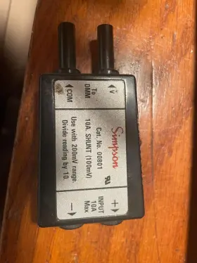 Simpson 00801 Catalog No. 10a Current Probe Adapter For 467 Digital Multimeter Simpson 00801 Catalog No. 10a Current Probe Adapter For 467 Digital Multimeter