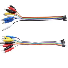 Sscon Cw190709013 2pcs Alligator Clip To Wire 10-pin 20cm Male Female Jumper Sscon Cw190709013 2pcs Alligator Clip To Wire 10-pin 20cm Male Female Jumper