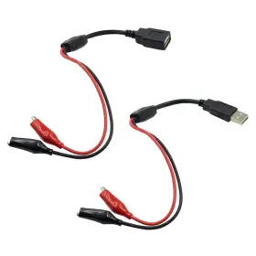 Sscon Cw1911130003 2pcs Alligator Clips To Usb Female And Male Connector Cable Test Lead Sscon Cw1911130003 2pcs Alligator Clips To Usb Female And Male Connector Cable Test Lead