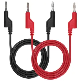 Sumnacon Ulsmc00803 2pcs Banana To Plug Test Leads - Stackable 4mm Cables Sumnacon Ulsmc00803 2pcs Banana To Plug Test Leads - Stackable 4mm Cables