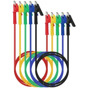 Swanlake Garden Tools 66189 5-piece Dual-ended Alligator Clip Test Leads 1000v 15a 3.5ft/1m Ele Swanlake Garden Tools 66189 5-piece Dual-ended Alligator Clip Test Leads 1000v 15a 3.5ft/1m Ele