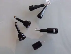 Tektronix 206-0105-00 Lot Of 6 And Probe Hook Tip Mini