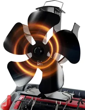 Tomersun Tmsf-sef4bu Wood Stove Fan For Buddy Heater Heat Powered Fireplace 5 Medium Black Tomersun Tmsf-sef4bu Wood Stove Fan For Buddy Heater Heat Powered Fireplace 5 Medium Black
