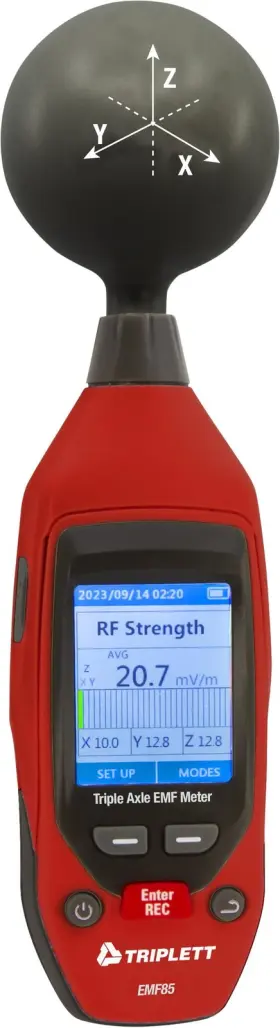 Triplett Emf85 Triple Axis Emf Rf Wi-fi Meter For High Frequency Radiation Triplett Emf85 Triple Axis Emf Rf Wi-fi Meter For High Frequency Radiation