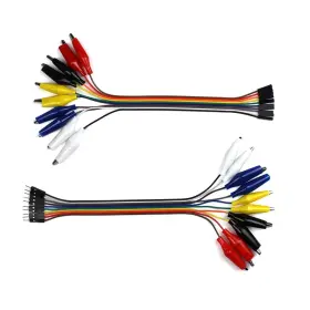 Uctronics U6046 Breadboard Alligator Clip Jumpers - Gator To Male And Female Jumper Wires Tes Uctronics U6046 Breadboard Alligator Clip Jumpers - Gator To Male And Female Jumper Wires Tes