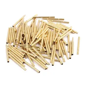 Uxcell 601382286817 100pcs R75-3s 1.3mm Dia 17.5mm Length Metal Test Probe Needle Cover Gold Plated