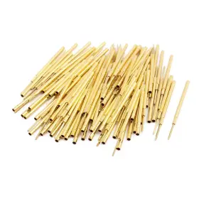 Uxcell 601382289696 100pcs R100-2w 1.67mm Dia 39mm Length Metal Test Probe Needle Cover Gold Plated