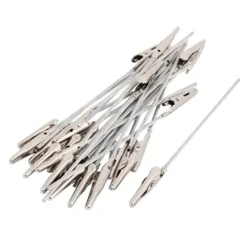 Uxcell 614462280261 25pack Non-insulated Electric Test Crocodile Metal Alligator Clips 4.9 Inch L