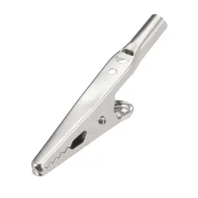 Uxcell 679134110895 20pack 10a Electric Test Crocodile Alligator Clips Clamps Silver Tone
