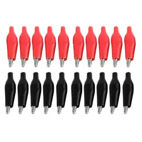 Uxcell 783243933297 20 X Black Red Soft Plastic Oil Testing Probe Alligator Test Clip