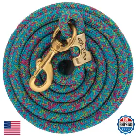 Weaver Leather B095x9v7ks Poly Lead Rope With Solid Brass 225 Snap - 5/8 Inch X 10ft