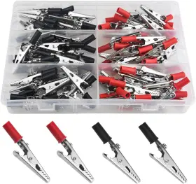 Wgcd 445003222265 Wmycongcong 100 Pcs Metal Alligator Clips Electrical Test Clamps With Plastic Ha