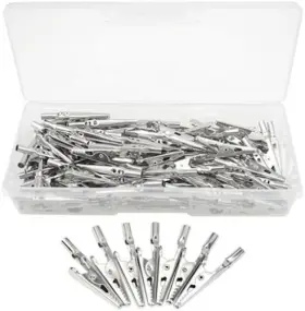 Wgcd 755082680731 100 Pcs 52mm Metal Alligator Clips Electrical Test Clamps No Cap