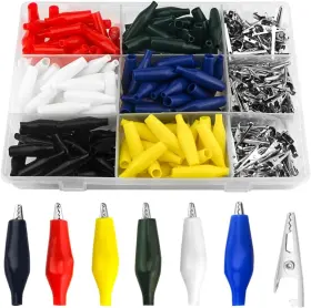 Wmycongcong 726085017954 150 Pcs 30-35mm Alligator Clips Electrical Test Clamps With Protecti Wmycongcong 726085017954 150 Pcs 30-35mm Alligator Clips Electrical Test Clamps With Protecti