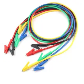 Wowoone 1235639 5pcs Jumper Wires With Alligator Clips Electrical Heavy Duty Test Le