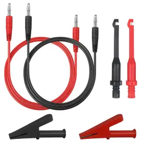 Xelsluthe Xe00150753 6pcs Banana Plug Test Leads Electrical Alligator Clips 4mm Digital Electrical
