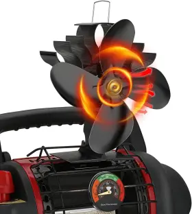Xtimes 500p Stove Fan For Buddy Heater Wood Heat Powered Fireplace Large Black Xtimes 500p Stove Fan For Buddy Heater Wood Heat Powered Fireplace Large Black