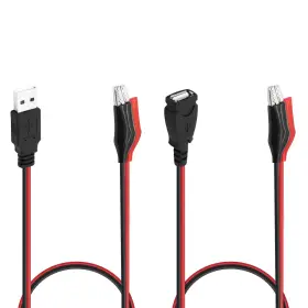 Yacsejao Ys-ck921 Alligator Clip To Usb Test Leads Red Black Wire Maximum 5a Current Yacsejao Ys-ck921 Alligator Clip To Usb Test Leads Red Black Wire Maximum 5a Current