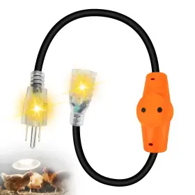Yelodeer Y-p02-1 Temperature Controlled Extension Cord Auto 37 F 3 C On/50 10 Yellow
