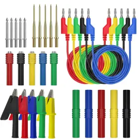 Young Dance Jt0062 30 Pcs Banana Plug Silicone Test Leads Kit 4mm Stackable Young Dance Jt0062 30 Pcs Banana Plug Silicone Test Leads Kit 4mm Stackable