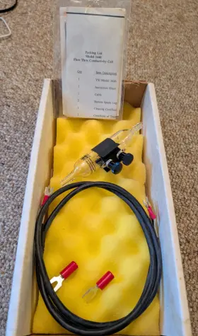 Ysi 3446 Model Flow Thru Conductivity Cell With Original Cables And Instructions