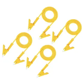 Zaplyte 649603872838 4 Pcs Dual-ended Alligator Clips Test Leads 15a 1m/3.28ft Yellow