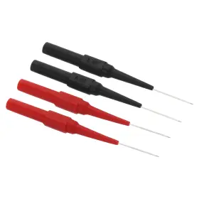 Zaplyte 680811551405 4pcs 0.7mm Test Probe Copper Multimeter Extention Sharp Pin Red Black