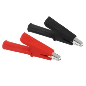 Zaplyte 723115993226 2 X Insulated Alligator Clips Crocodile Clip Clamp With 4mm Socket Black Red