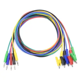 Zhenyu Tl016 14awg Heavy Duty Test Leads 4mm Banana Plugs To Alligator Clips Flexible Cabl