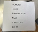 Pomona 4538-0 Banana Plug Minigrabber Test Lead Probe Cable, Black. Fixed Price $10.00.