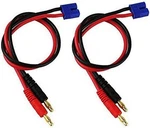 2pcs 4mm Male Banana Plug To Ec2 Connector Rc Balance Charge Lead Adapte.... Fixed Price $13.75.
